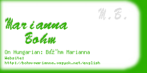 marianna bohm business card